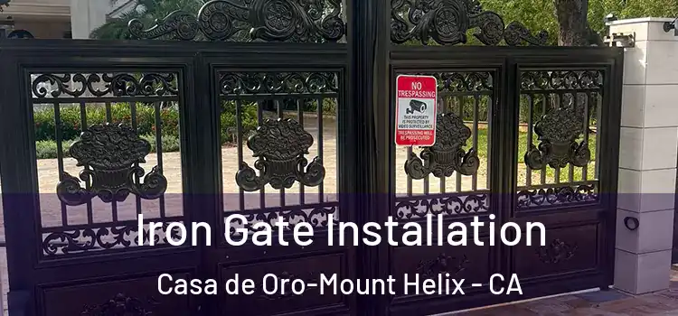 Iron Gate Installation Casa de Oro-Mount Helix - CA